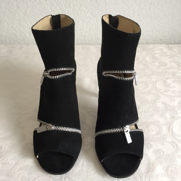 Michael Kors suede peep toe zip ankle boots - Picture 7 of 8